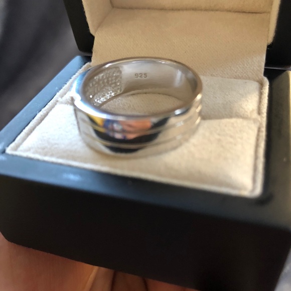 🔥925 Sterling Silver Wedding Band - Picture 3 of 3